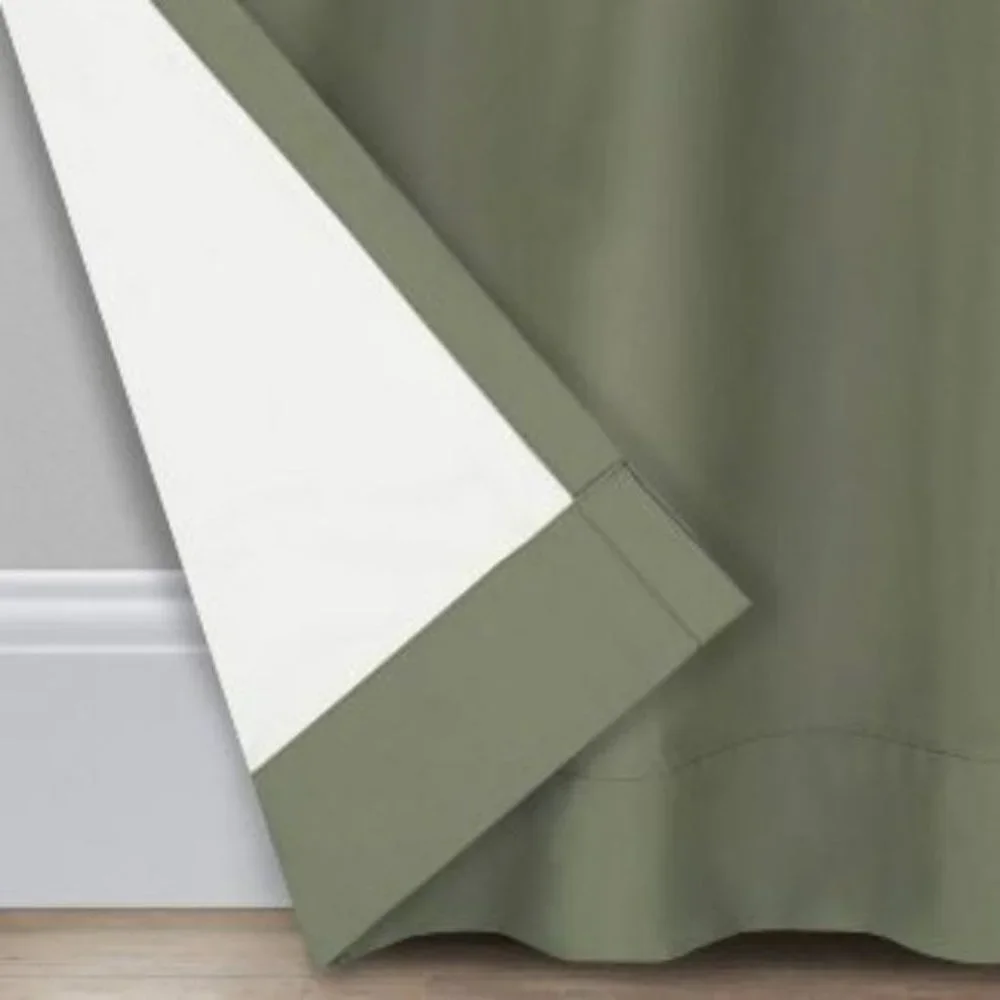 ANDOVER MILLS Emme Solid Grommet Thermal Blackout Curtain Panel Moss 42 x 95 NEW